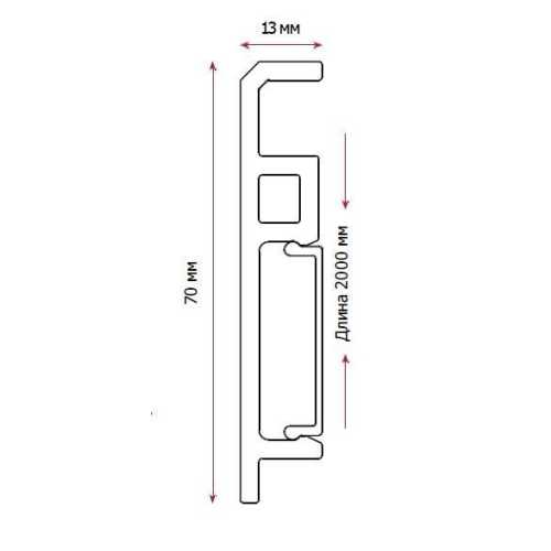 Фото Плинтус Aberhof Luxe Дуб Эскалибур (70х13х2000 мм)
