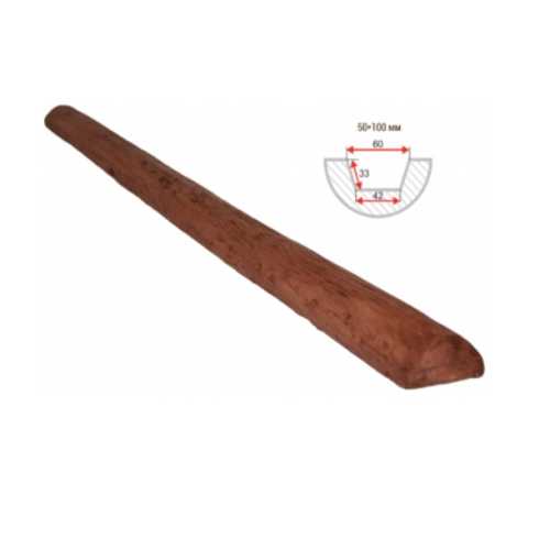 Фото Полубревно декоративное Arno decor рустик, 50х100мм Рябина, длина 3 метра