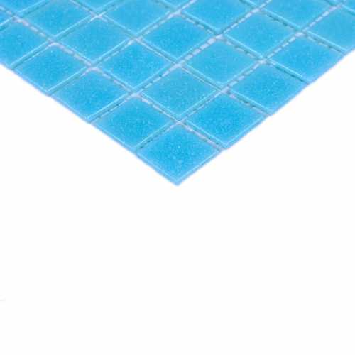 Фото Мозаика стеклянная Bonaparte Simple blue (на бумаге) 20х20 (327х327х4 мм)