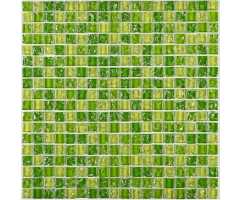 Мозаика стеклянная Bonaparte Strike Green 15х15 (300х300х8 мм)