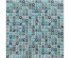 Мозаика стеклянная Bonaparte Xindi Blue 15х15 (300х300х6 мм)