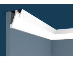 Карниз под покраску Cosca КХ052 для подсветки (72х65х2000 мм) 