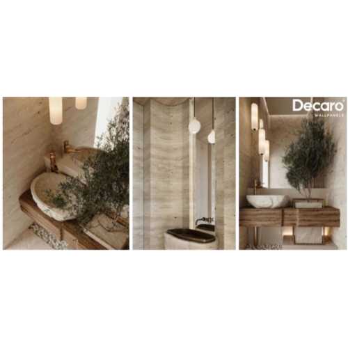 Фото Гибкий камень Decaro WallPanels Flex Stone D1012 Ocean Travertin Tivoli (1 шт= 2.88 м2)