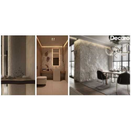 Фото Гибкий камень Decaro WallPanels Flex Stone D1012 Ocean Travertin Tivoli (1 шт= 2.88 м2)