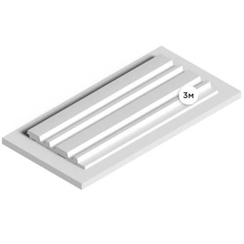 Фото Декоративная панель HIWOOD LV122 LONG NP под покраску (120 × 12 × 3000 мм)