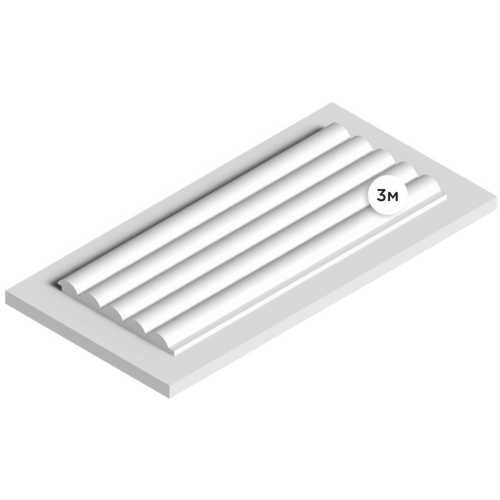 Фото Декоративная панель HIWOOD LV135 LONG NP под покраску (120 × 12 × 3000 мм)