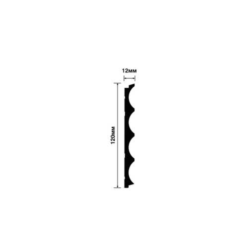 Фото Декоративная панель HIWOOD LV139 LONG NP под покраску (120 × 12 × 3000 мм)