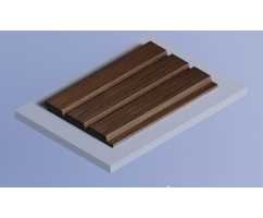 Декоративная панель HIWOOD LV124 BR396 под дерево (120 × 12 × 2700 мм)