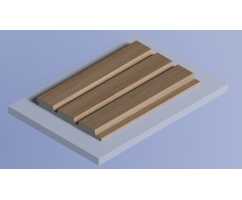 Декоративная панель HIWOOD LV124 BR417 под дерево (120 × 12 × 2700 мм)