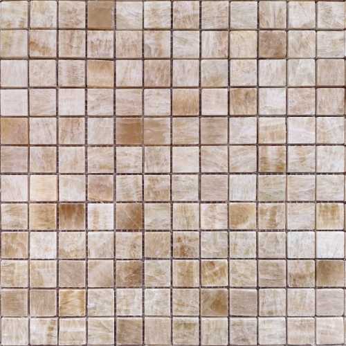 Фото Мозаика из натурального камня Caramelle Onice legno chiaro POL (23х23х7 мм)