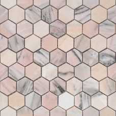 Мозаика из натурального камня Caramelle Pietrine Hexagonal Rosa Salmone POL hex 40х23 (292х289х7 мм)