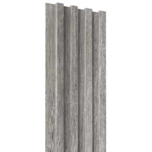 Фото Стеновые панели ПВХ Legno Санторини Серый, 166*24*2900 мм