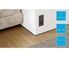 Микро плинтус Черный RAL 9005 эмаль (16х6х2500)