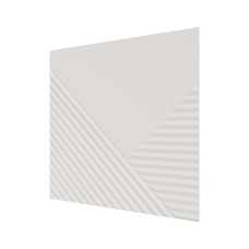 Стеновая панель квадратная МДФ Ликорн - Пирамида, Белый, 500*500*8 мм (4 шт)