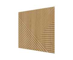 Стеновая панель квадратная МДФ Ликорн - Пирамида Орех светлый, 500*500*8 мм (4 шт)