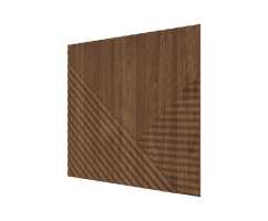 Стеновая панель квадратная МДФ Ликорн - Пирамида Орех темный, 500*500*8 мм (4 шт)