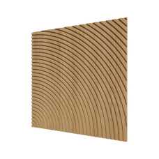Стеновая панель квадратная МДФ Ликорн - Круги Орех светлый, 500*500*8 мм (4 шт)