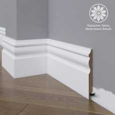 Белый плинтус напольный МДФ Madest Decor 14-120-16 крашеный (120х16х2400 мм) Белый плинтус напольный МДФ Madest Decor 14-120-16 крашеный (120х16х2400 мм)