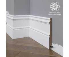 Белый плинтус напольный МДФ Madest Decor 17-150-22 крашеный (150х22х2400 мм) Белый плинтус напольный МДФ Madest Decor 17-150-22 крашеный (150х22х2400 мм)