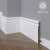 Белый плинтус напольный МДФ Madest Decor 22-120-18 крашеный (120х18х2400 мм)