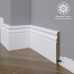 Маленькое фото Белый плинтус напольный МДФ Madest Decor 22-120-18 крашеный (120х18х2400 мм)