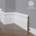 Маленькое фото Белый плинтус напольный МДФ Madest Decor 26-136-16 крашеный (136х16х2400 мм)