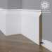 Маленькое фото Белый плинтус напольный МДФ Madest Decor 27-185-22 крашеный (185х22х2400 мм)