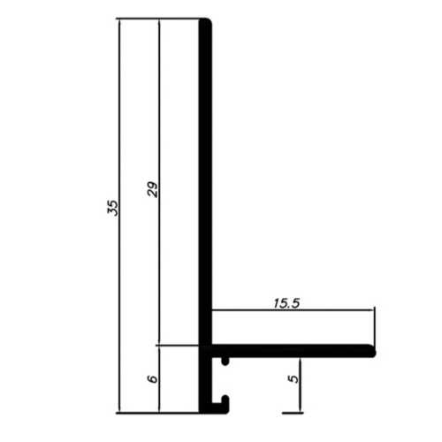 Фото Плинтус щелевой Pro Design MINI L 601 Черный Муар (35*15.5*2700)