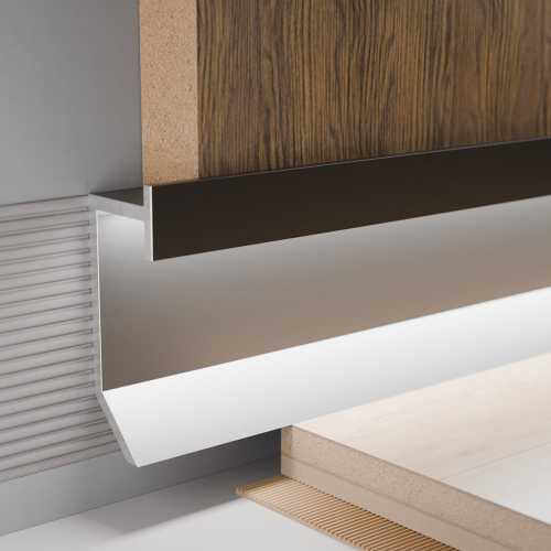 Фото Теневой плинтус Pro Design Slim Led 9388 Черный Муар (26.8*9*2700)