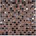 Маленькое фото Мозаика стеклянная Bonaparte Crystal brown 15х15 (300х300х8 мм)