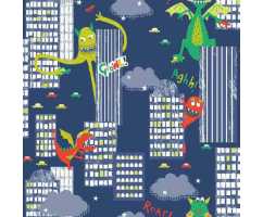 Обои Imagine Fun 667701 синие с монстрами 10,05 x 0,52 м Обои Imagine Fun 667701 синие с монстрами 10,05 x 0,52 м