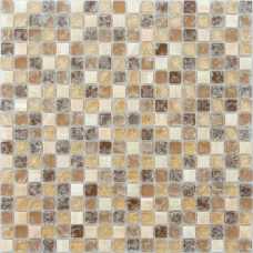 Мозаика стеклянная с камнем Caramelle Naturelle Amazonas 15х15 (305х305х8 мм)