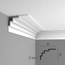 Карниз под покраску из полиуретана Orac decor C393 (150х210х2000 мм) Карниз под покраску из полиуретана Orac decor C393 (150х210х2000 мм)