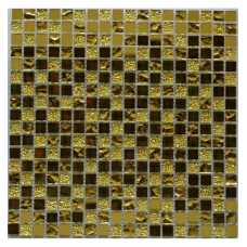 Мозаика стеклянная Bonaparte Mirror gold 15х15 (300х300х4 мм)