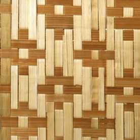 Стеновые бамбуковые панели Цветы коричневые, 2440*1220 мм (однослойная)