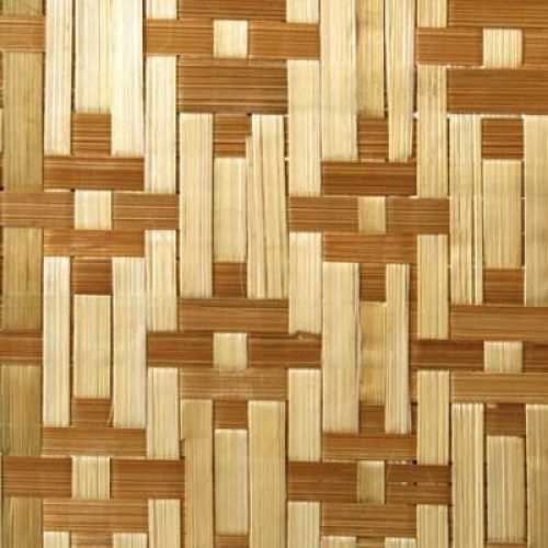 Фото Стеновые бамбуковые панели Цветы коричневые, 2440*1220 мм (однослойная)